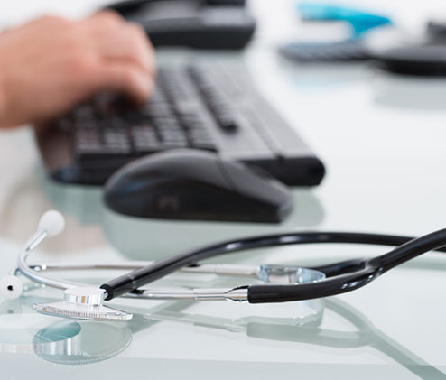 Stethoscope on table