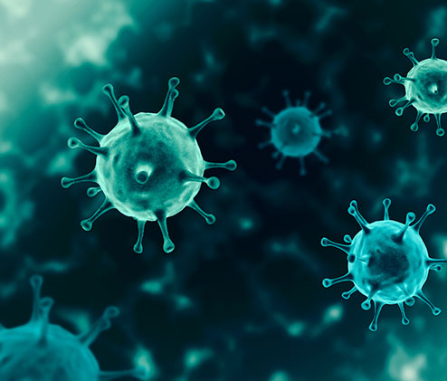 Illustration of COVID-19 virus