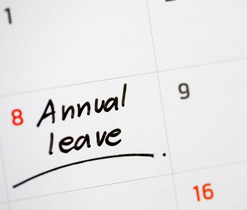 Calendar leave request icon